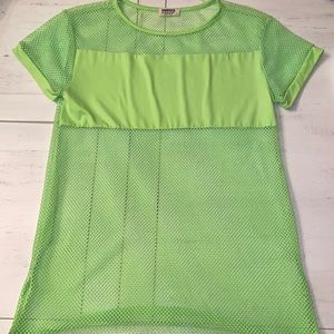 Green fish net shirt